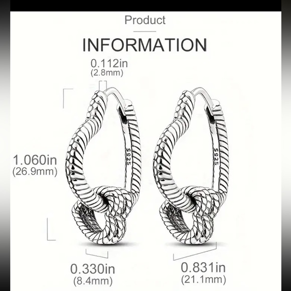 Sterling Silver With 10k Gold Plating Heart Dangle Earrings - Picture 4 of 4